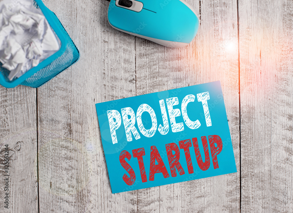 Poster word writing text project startup. business photo showcasing a project done on the side not setting 