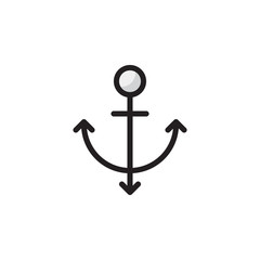 Anchor icon logo vector illustration