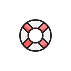 Fototapeta premium Lifebuoy icon logo vector illustration