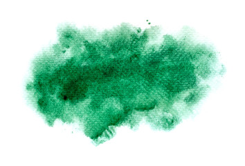abstract watercolor background.splash color green on paper.