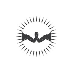 arm wrestling vecor icon illustration design