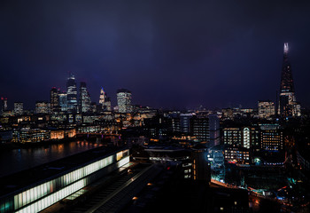 Fototapeta na wymiar London Skyscraper from Tate Modern