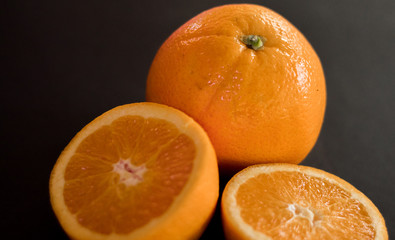 oranges on wooden background