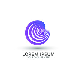 abstract logo circle geometric identity colorful