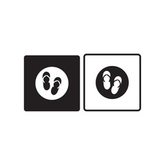 SLIPPER ICON, SANDAL ICON 