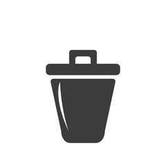 Trash can icon. Bin symbol for web design. Minimalist icons