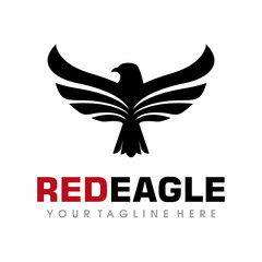 Fototapeta premium Red Eagle Logo, Eagle Logo Vector