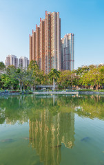 Fototapeta premium High rise residential building in Hong Kong city