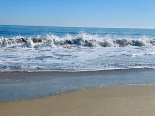 Blue Ocean Waves on the beach