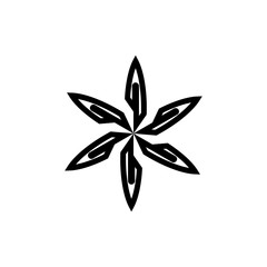 Black Star logo design vector