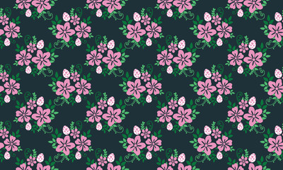 Fototapeta na wymiar Easter egg pattern background for wallpaper design, with leaf and flower design.