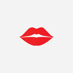 Lips icon cosmetic logo vector template