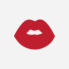 Lips icon cosmetic logo vector template