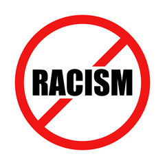 Vector No Racism Illustration Sign