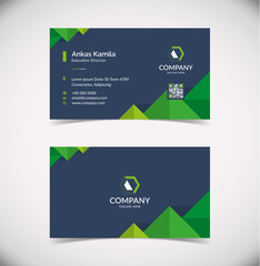 Modern Green Geometric Business Card Template