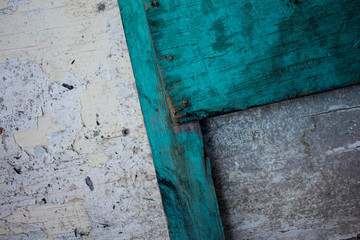 Madera azul con fondo blanco vintage