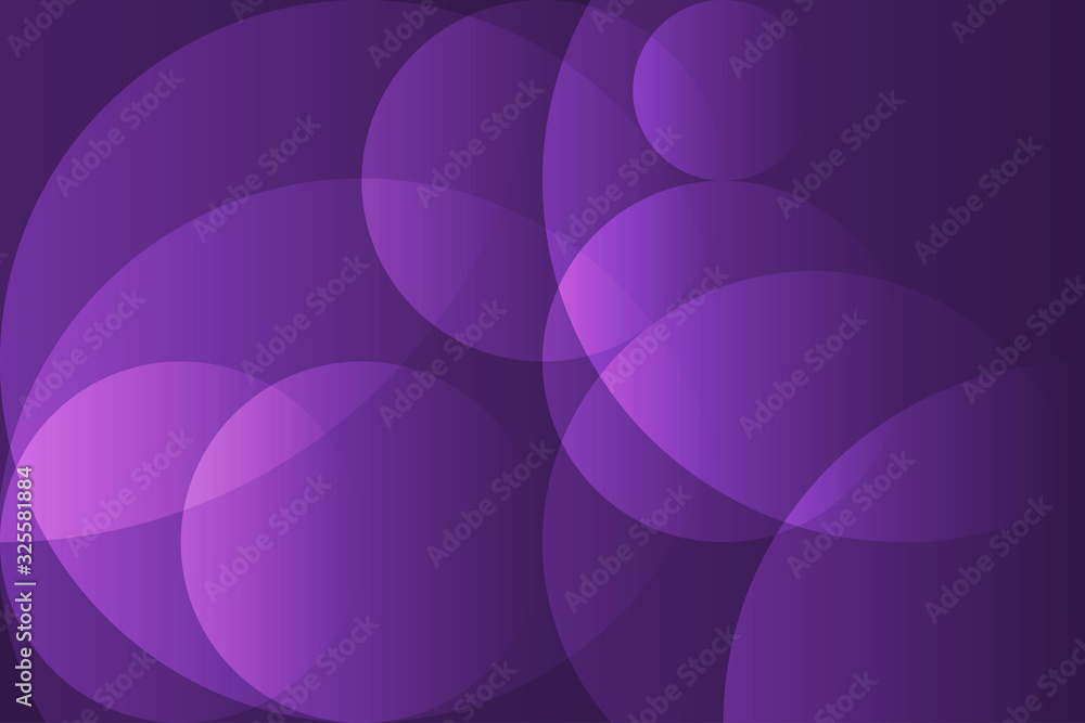 Aufkleber abstract background overlap with concept basic shape circle purple color