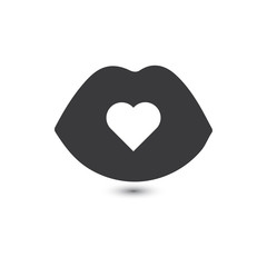 Lips icon cosmetic logo vector template