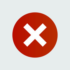 cancel icon on white background