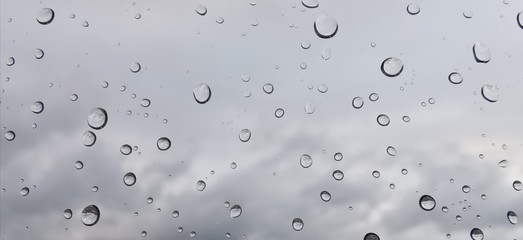 water drops on glass