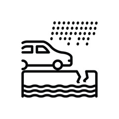 Black line icon for instance