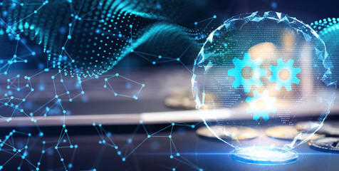 Business, Technology, Internet and network concept. Automation Software Technology Process System.