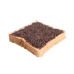 bread or bread with chocolate on a background new.