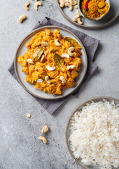 Tradishional Indian Food Lamb Korma with Cashew