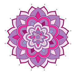 Mandala patterns on isolated background