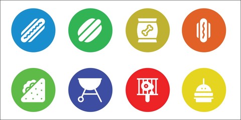 Modern Simple Set of burger Vector filled Icons
