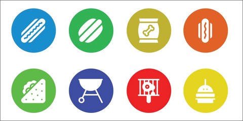 Fototapeta premium Modern Simple Set of burger Vector filled Icons
