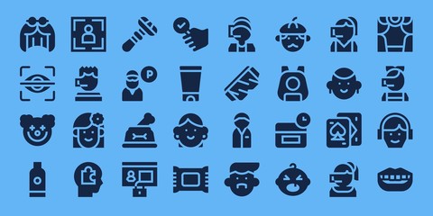 Modern Simple Set of face Vector filled Icons