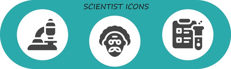 scientist icon set