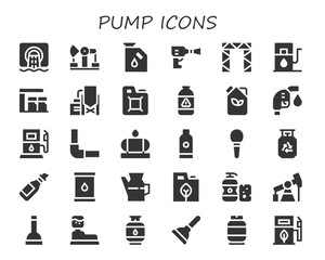 pump icon set