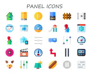 panel icon set