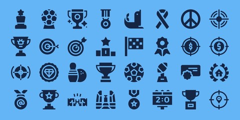 Modern Simple Set of victory Vector filled Icons