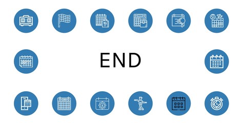 Set of end icons