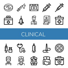 clinical icon set