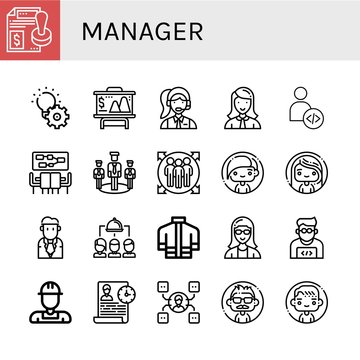 manager icon set