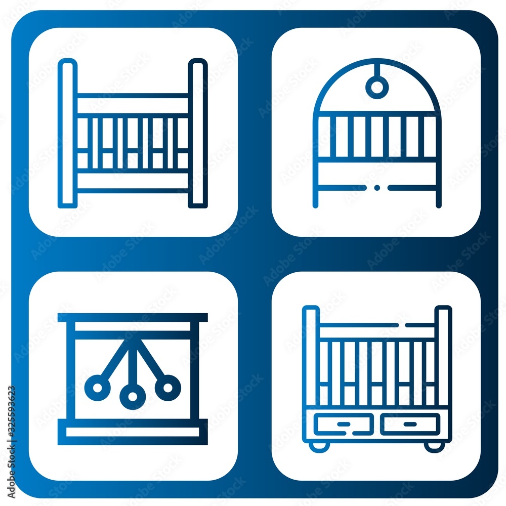 Poster newton icon set