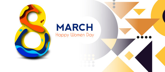 Happy International Women's Day. template for 8 march