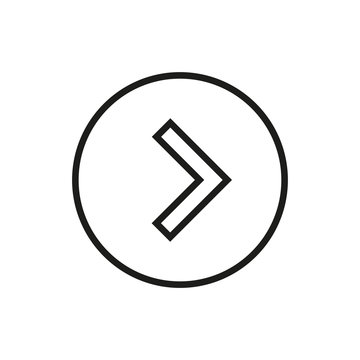 recommend clip art: Simple play button line icon.