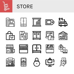 store icon set