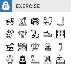 Set of exercise icons