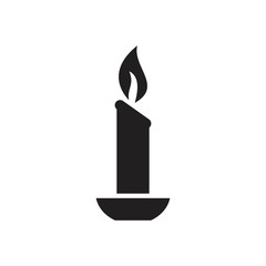 Candle icon template black color editable. Candle icon symbol Flat vector illustration for graphic and web design.