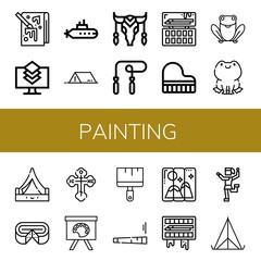 painting icon set