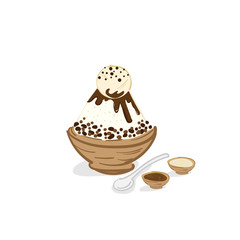 ice cream bingsu dessert drawing graphic object