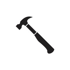 Hammer icon template black color editable. Hammer icon symbol Flat vector illustration for graphic and web design.