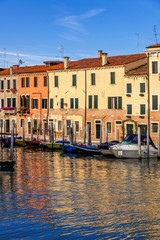 Residential scene along a canal in Venice