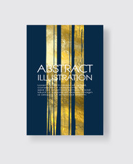 Vector Blue and Gold Design Templates. Abstract illustration eps10